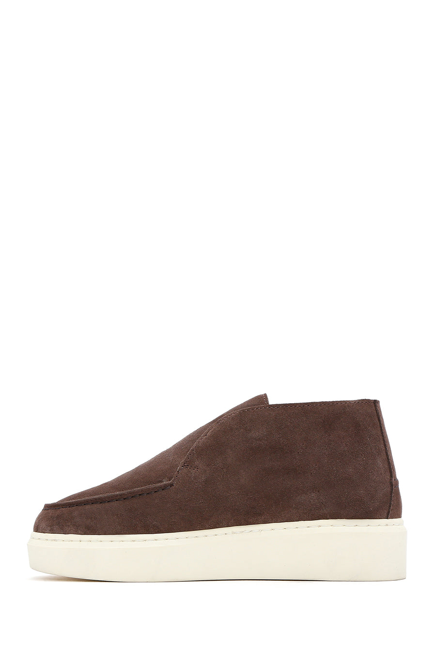 Women's Brown Thick Soled Suede Leather Ankle Boots