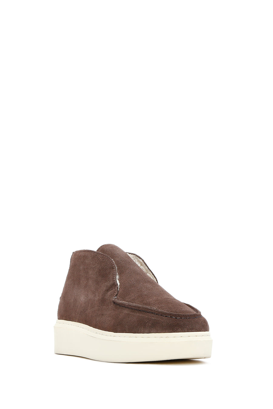 Women's Brown Thick Soled Suede Leather Ankle Boots