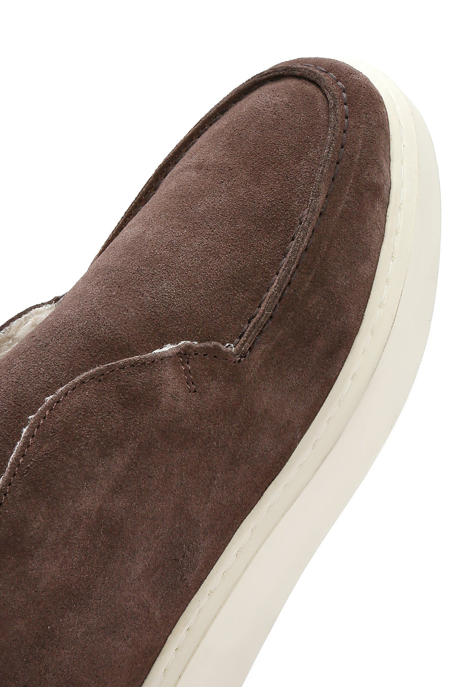 Women's Brown Thick Soled Suede Leather Ankle Boots