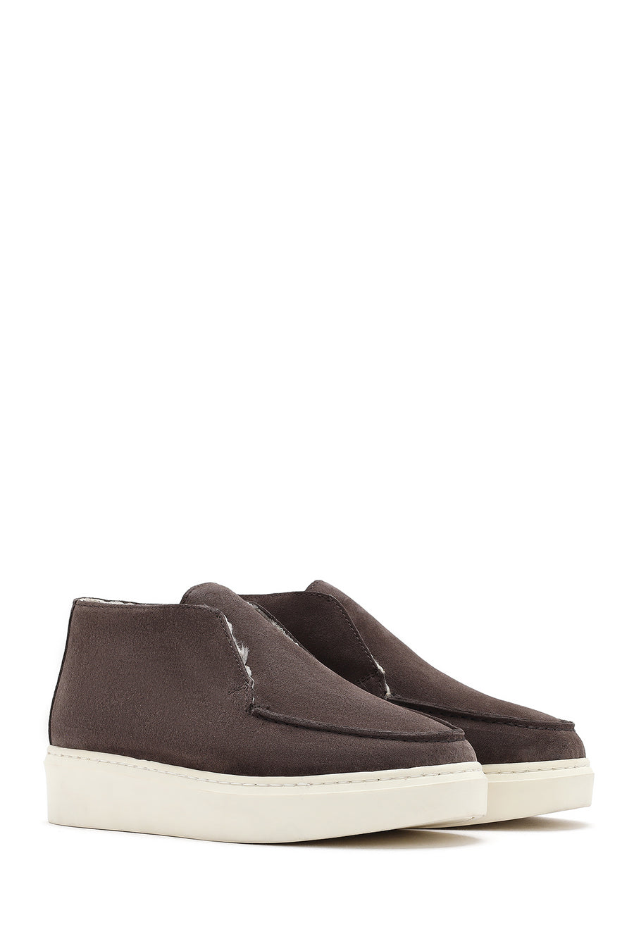 Women's Mink Thick-Soled Suede Leather Ankle Boots