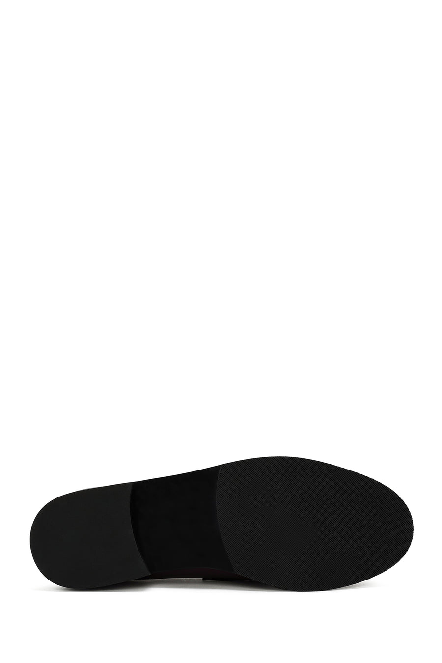 Kadın Bordo Deri Maskülen Loafer
