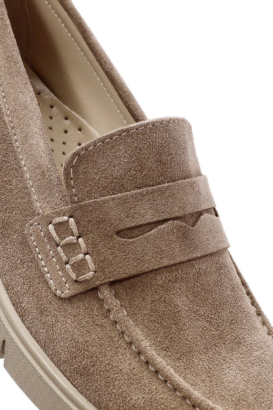 Kadın Vizon Süet Deri Comfort Loafer