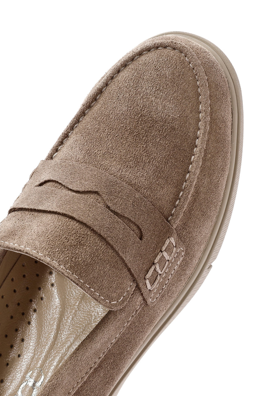 Kadın Vizon Süet Deri Comfort Loafer