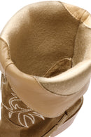 Women's Mink Suede Leather Heeled Cowboy Boots | Derimod