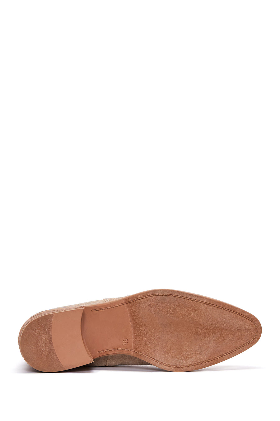 Women's Beige Suede Leather Chelsea Boots