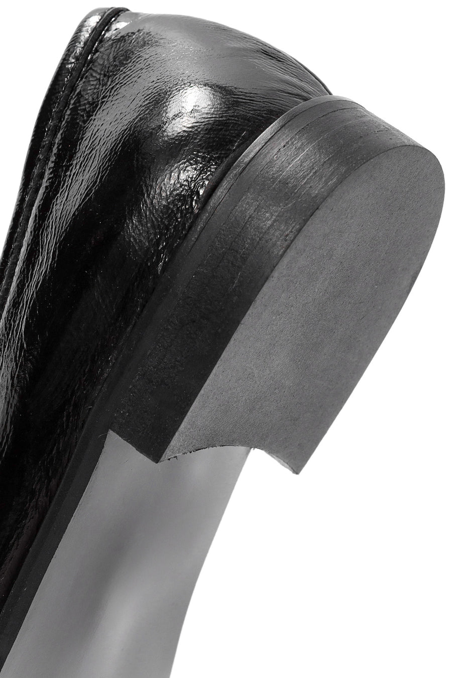 Kadın Siyah Toka Detaylı Deri Maskülen Loafer