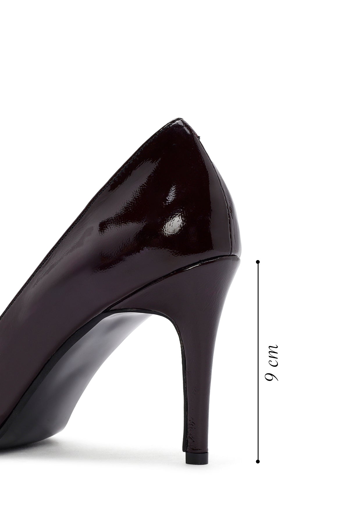 Kadın Bordo Yüksek İnce Topuklu Rugan Deri Stiletto