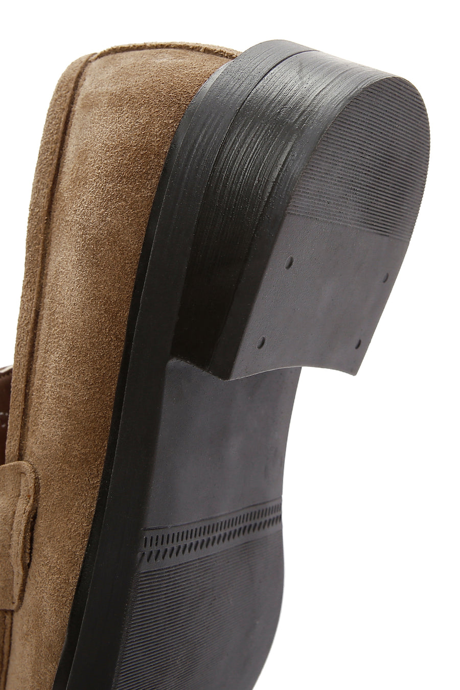Women's Brown Buckle Detailed Suede Leather Masculine Loafer