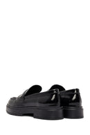 Women's Black Patent Leather Moccasin Loafer | Derimod