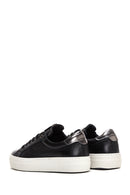 Women's Black Lace-Up Leather Sneaker | Derimod