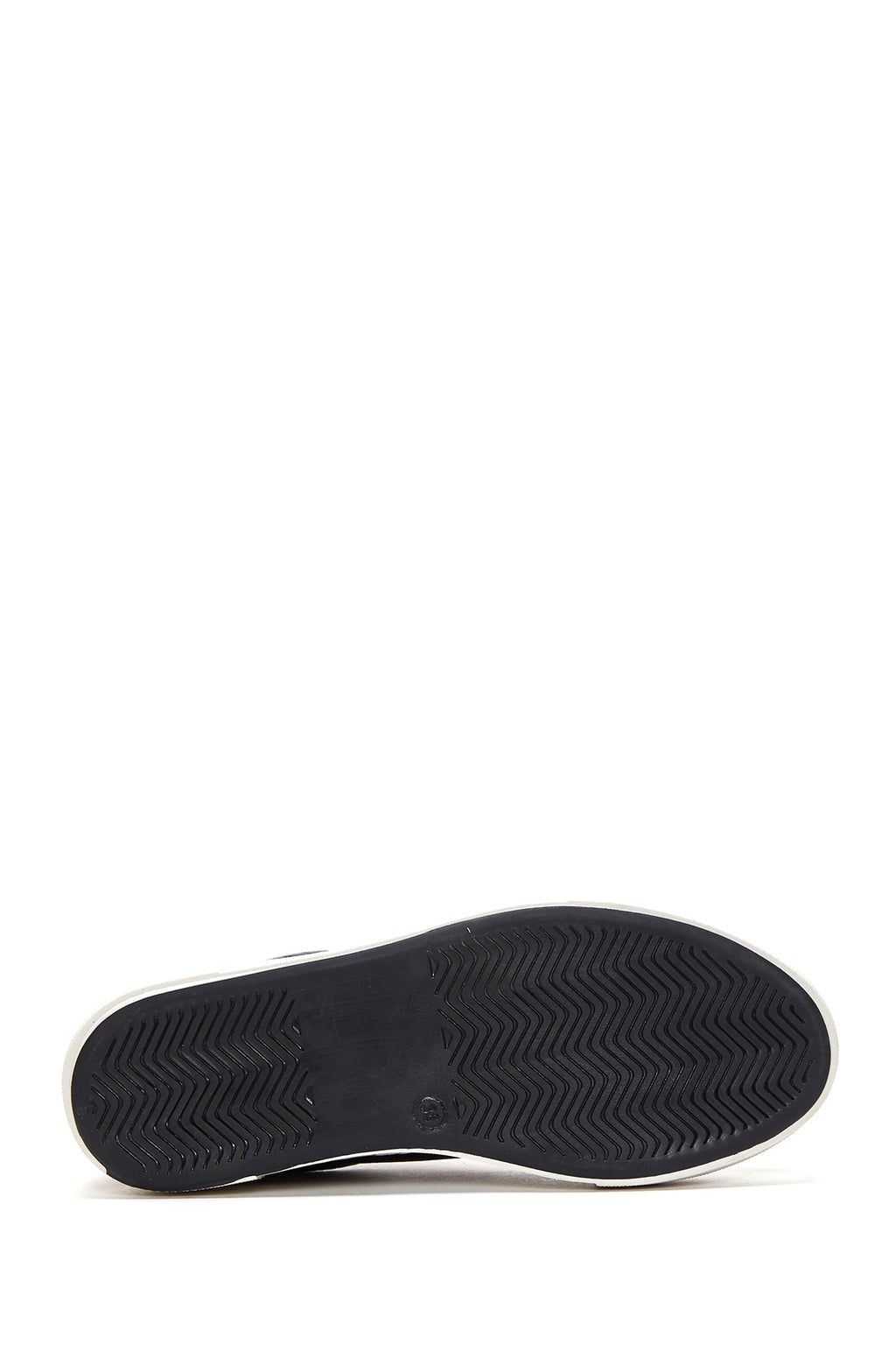 Kadın Siyah Bağcıklı Deri Sneaker