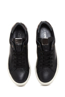Women's Black Lace-Up Leather Sneaker | Derimod