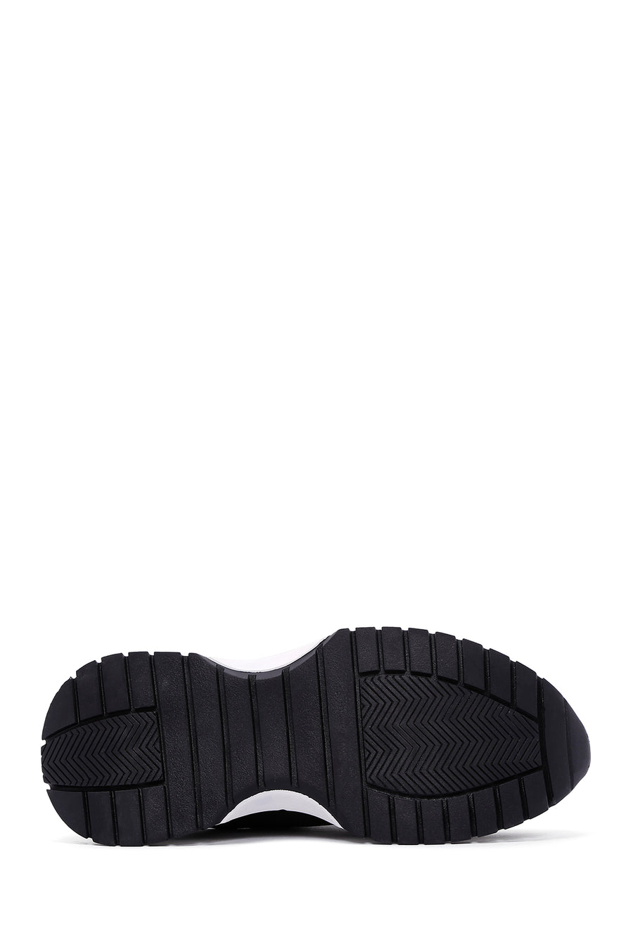 Kadın Siyah Bağcıklı Deri Sneaker