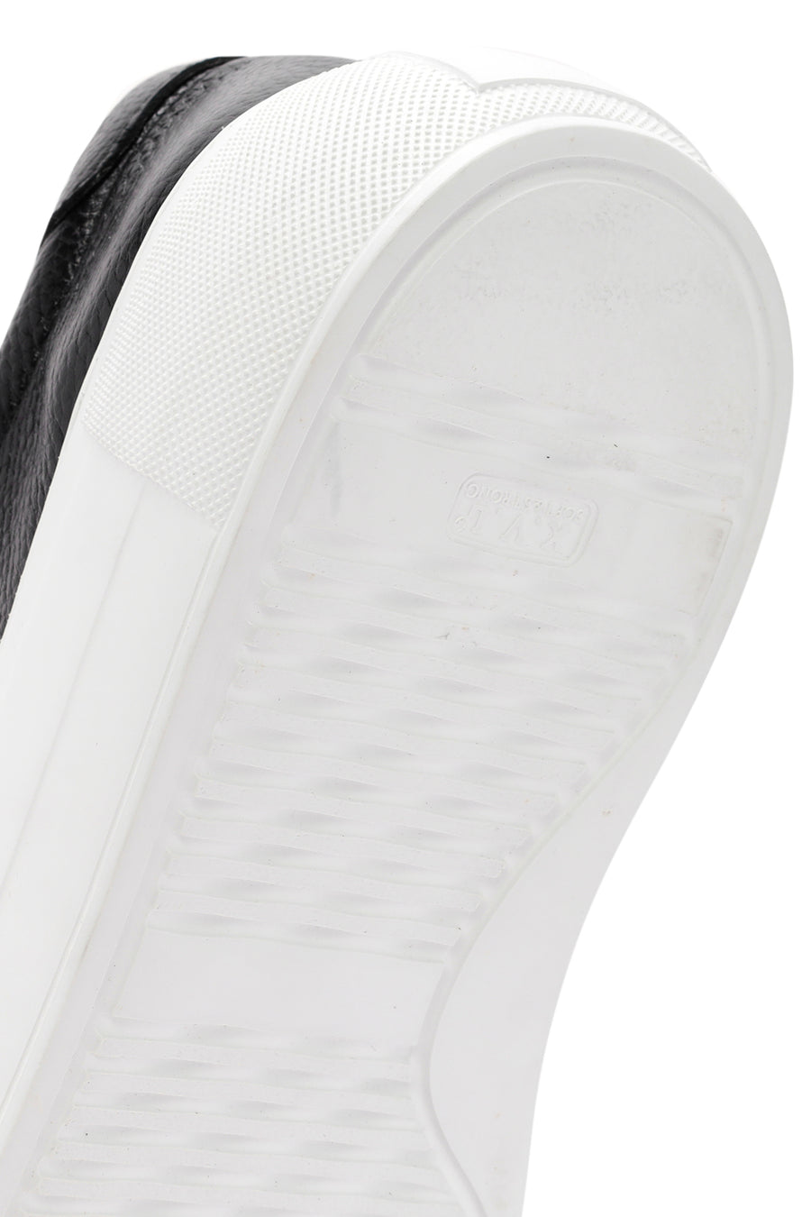 Kadın Siyah Bağcıklı Kalın Tabanlı Deri Sneaker