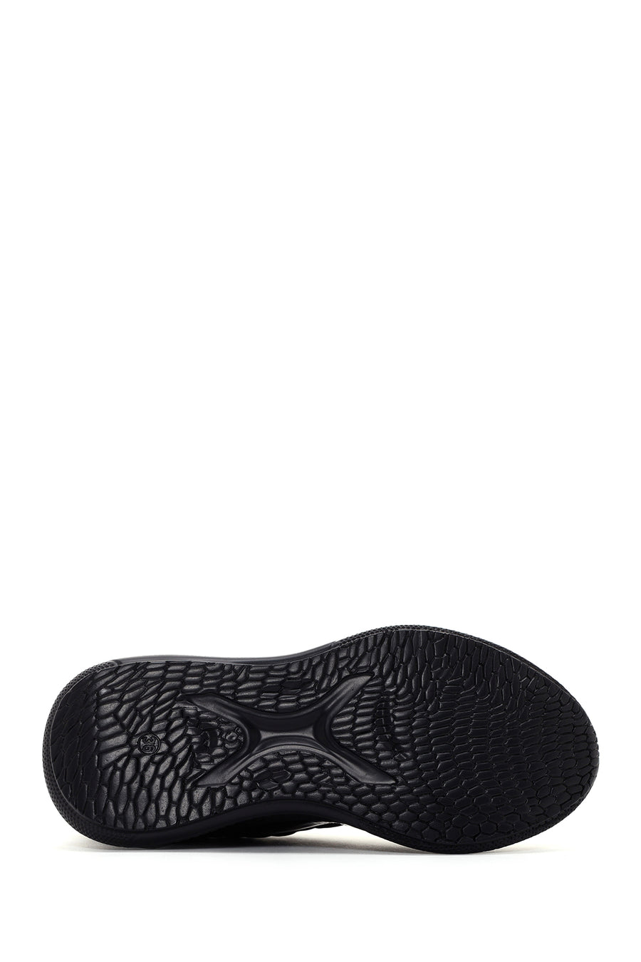 Kadın Siyah Kalın Tabanlı Deri Sneaker