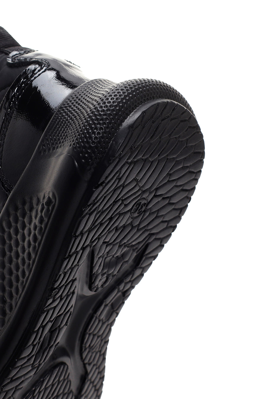 Kadın Siyah Kalın Tabanlı Deri Sneaker