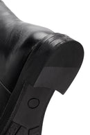 Women's Black Zippered Leather Comfort Boots | Derimod