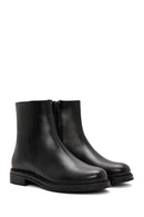 Women's Black Zippered Leather Comfort Boots | Derimod
