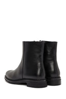 Women's Black Zippered Leather Comfort Boots | Derimod