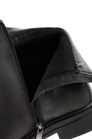 Women's Black Zippered Leather Comfort Boots | Derimod