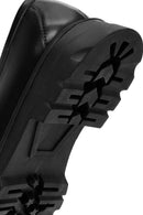 Women's Black Leather Masculine Loafer | Derimod