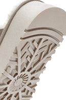 Women's Mink Thick-Soled Fur Detailed Suede Leather Slippers | Derimod