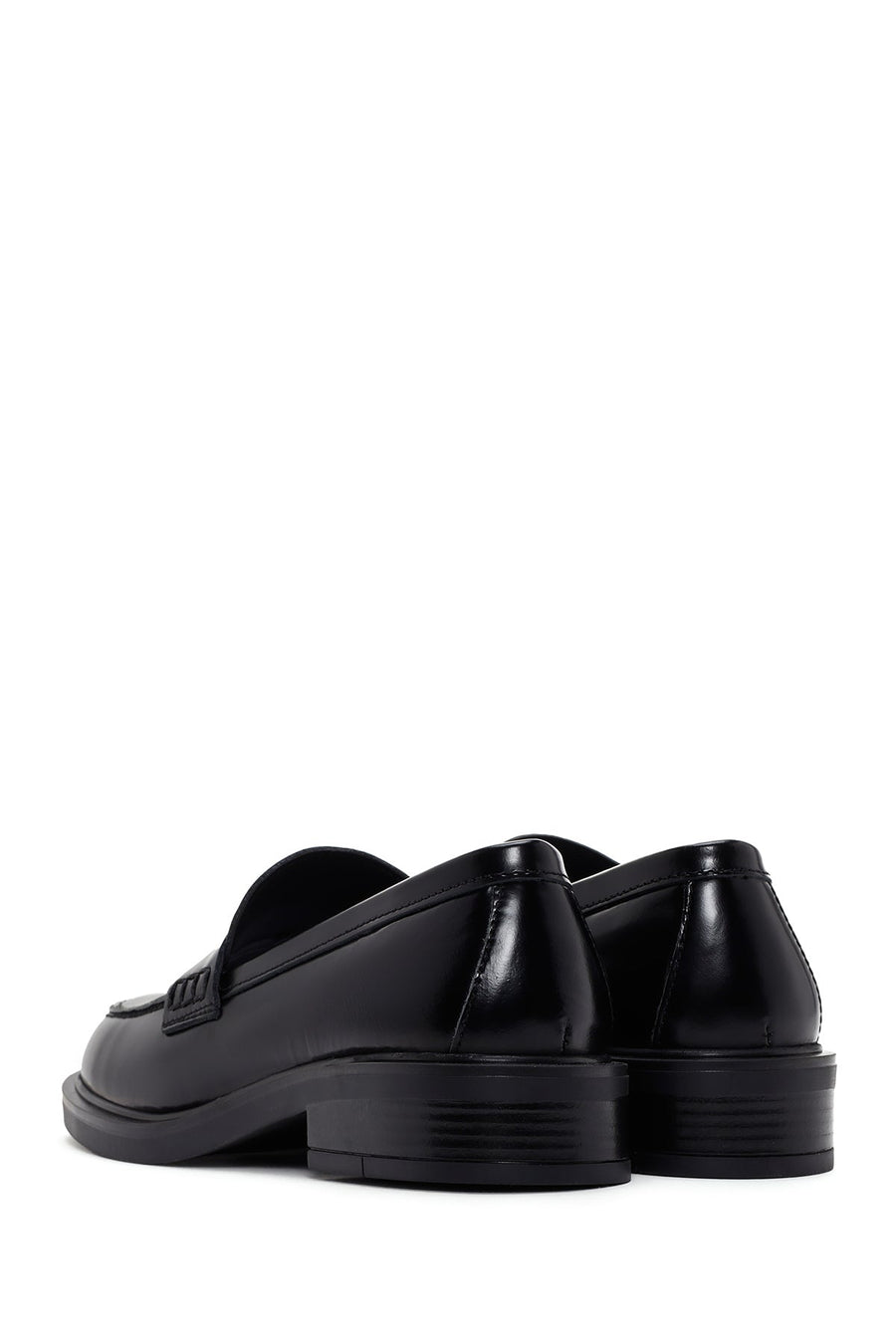 Kadın Siyah Deri Klasik Loafer