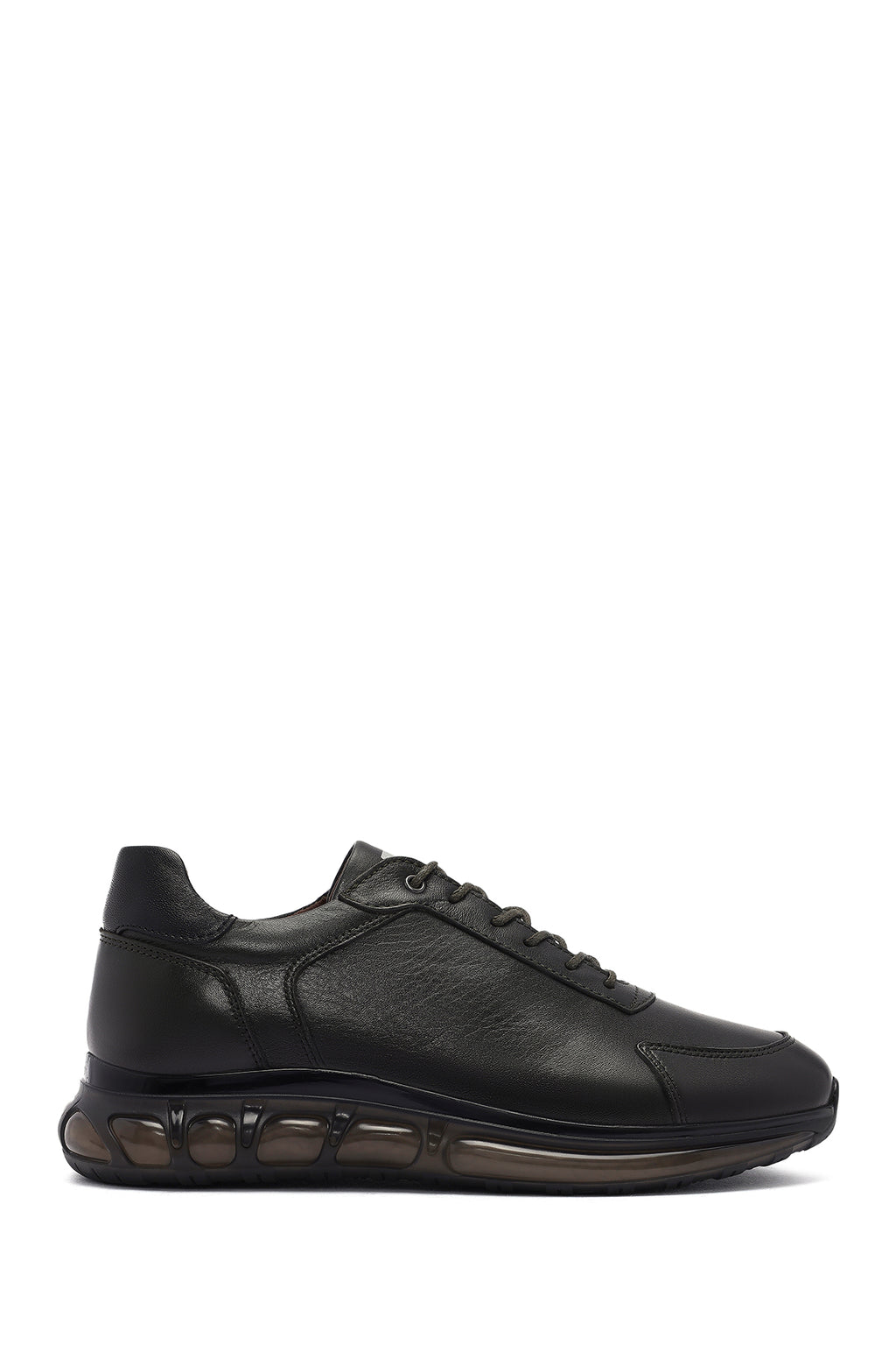 Erkek Yeşil Bağcıklı Deri Sneaker