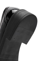 Women's Black Buckle Detailed Patent Leather Masculine Loafer | Derimod