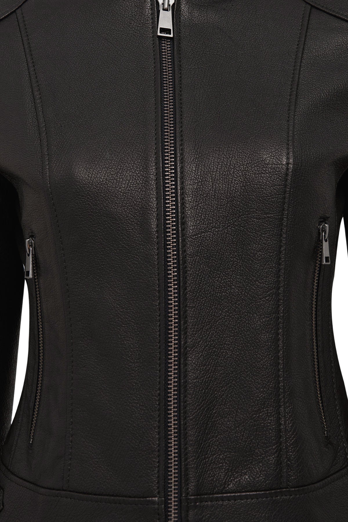 Prima Kadın Siyah Kısa Deri Ceket