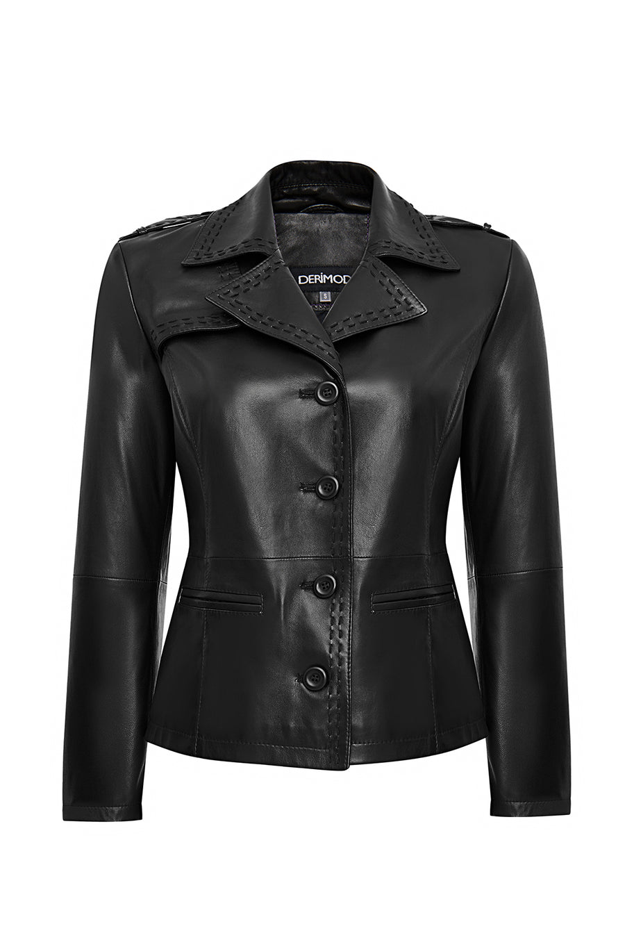 Giselle Women's Black Short Leather Jacket