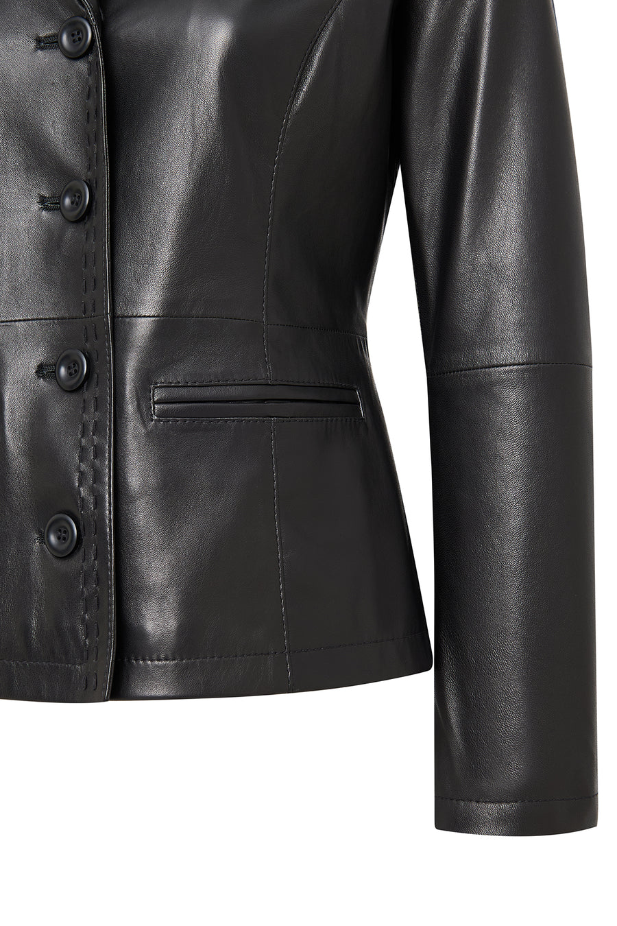 Giselle Women's Black Short Leather Jacket