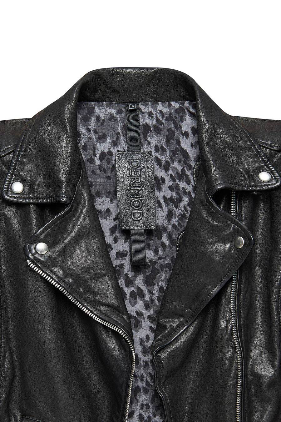 Blondy Women's Black Double Breasted Leather Jacket