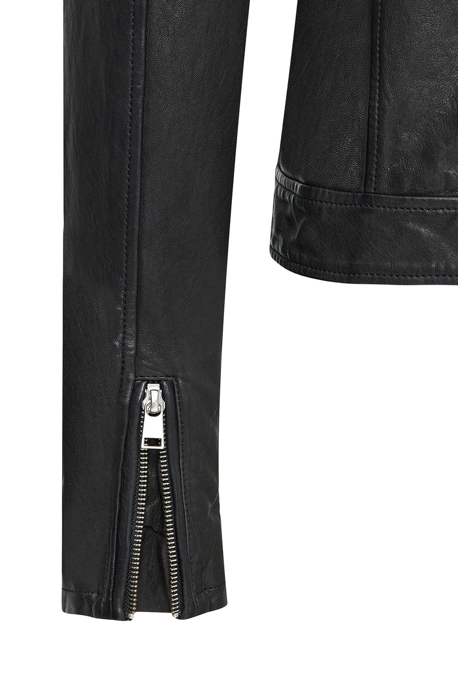 Blondy Women's Black Double Breasted Leather Jacket
