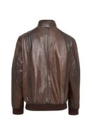Felix (Plus) Erkek Kahverengi Deri Ceket | Derimod