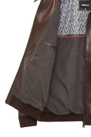 Felix (Plus) Erkek Kahverengi Deri Ceket | Derimod