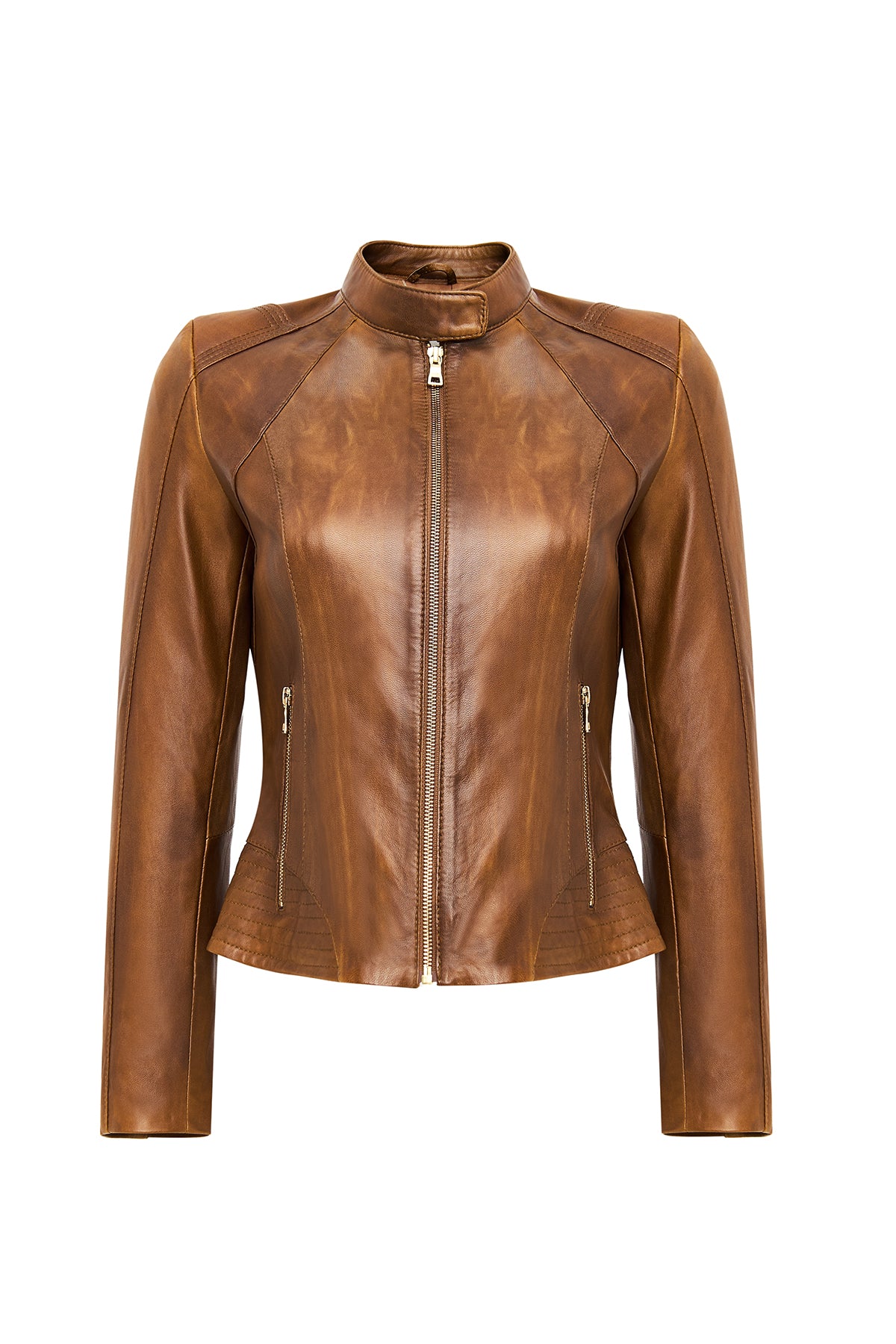 Anya Kadın Camel Kısa Deri Ceket 24WGE5233NC | Derimod