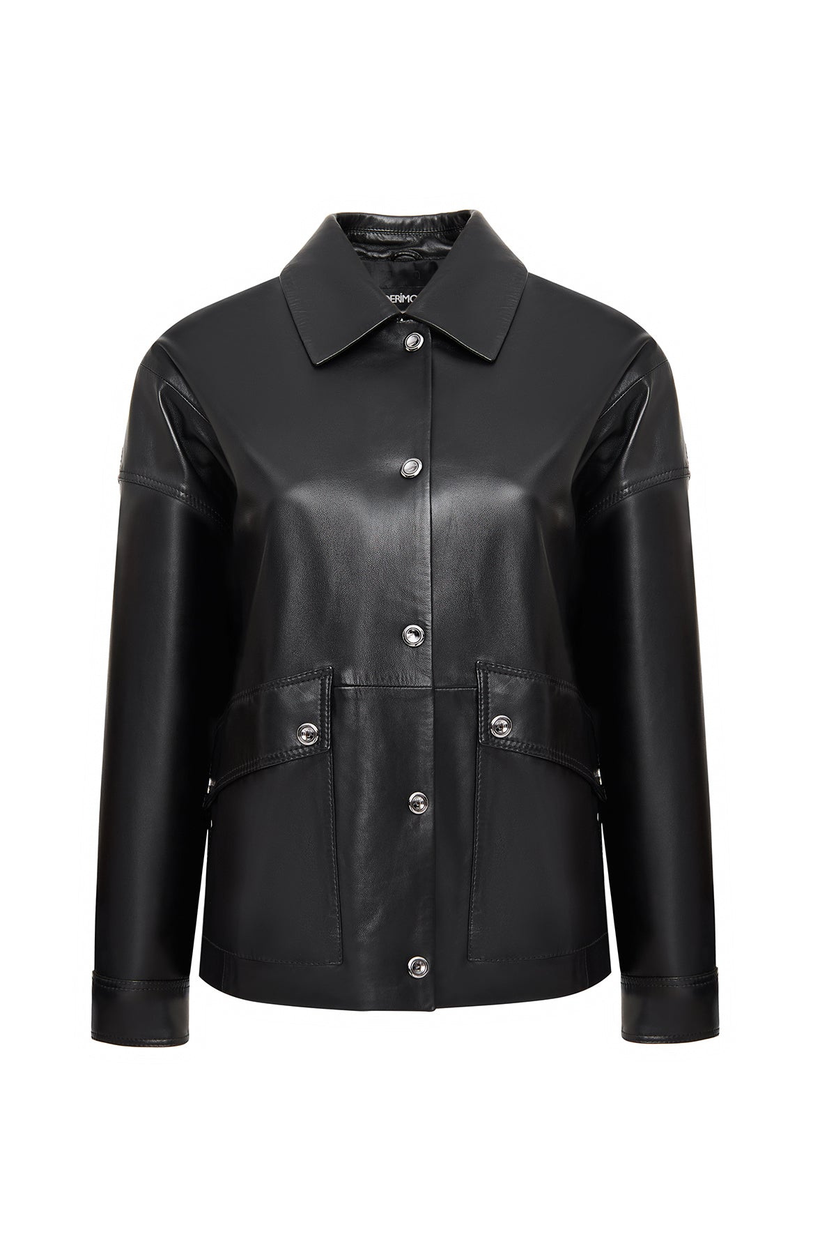 Susan Kadın Siyah Oversize Deri Ceket 24WGE52741M | Derimod