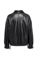 Susan Kadın Siyah Oversize Deri Ceket | Derimod