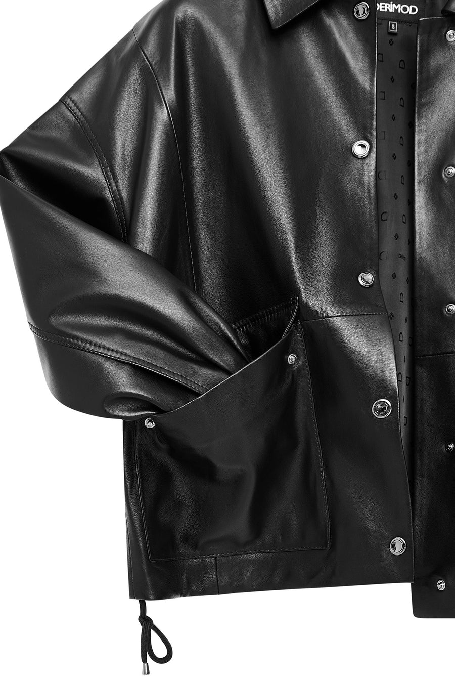 Susan Kadın Siyah Oversize Deri Ceket