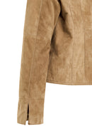 Lara Kadın Camel Kısa Süet Deri Ceket | Derimod