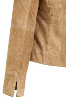 Lara Kadın Camel Kısa Süet Deri Ceket | Derimod