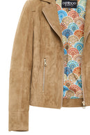 Lara Kadın Camel Kısa Süet Deri Ceket | Derimod