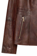 Lydia Kadın Kahverengi Kısa Deri Ceket | Derimod