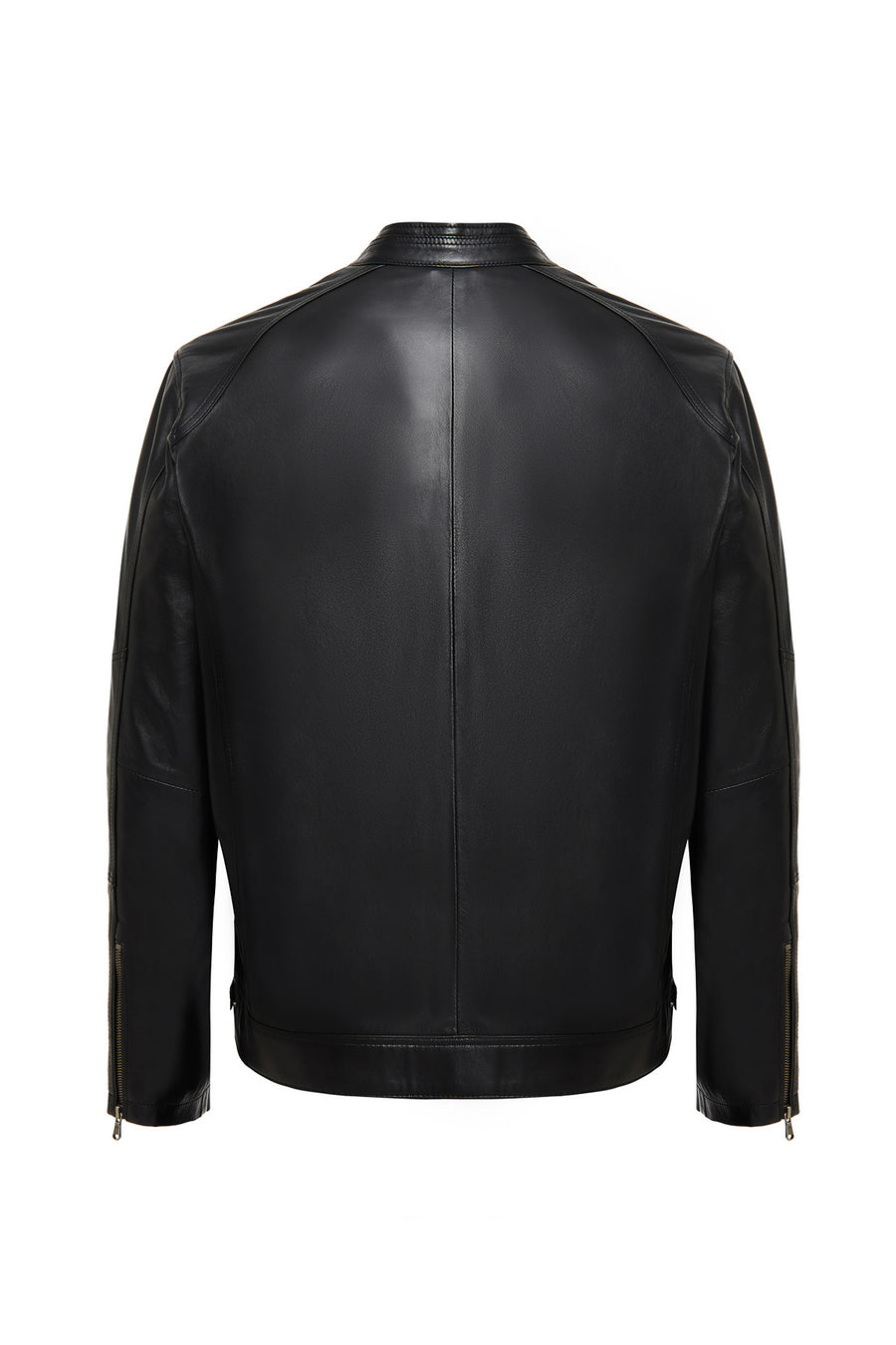 Alanzo (Plus) Men's Black Leather Jacket