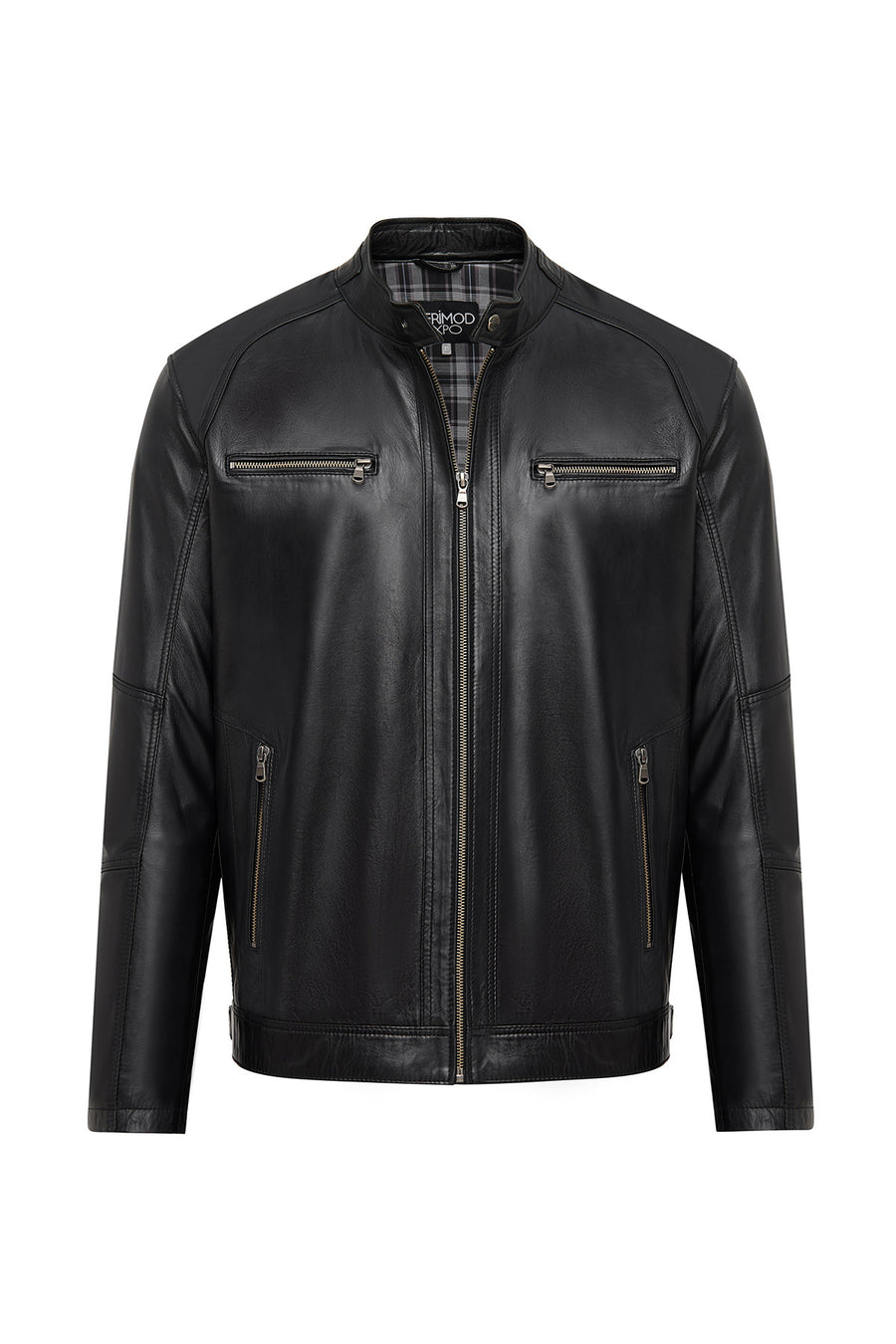 Alanzo (Plus) Men's Black Leather Jacket