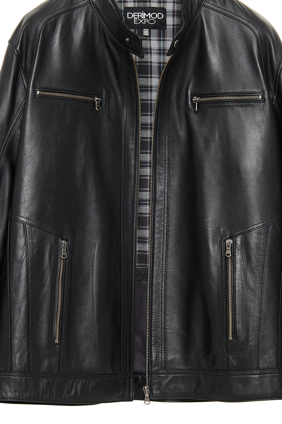 Alanzo (Plus) Men's Black Leather Jacket