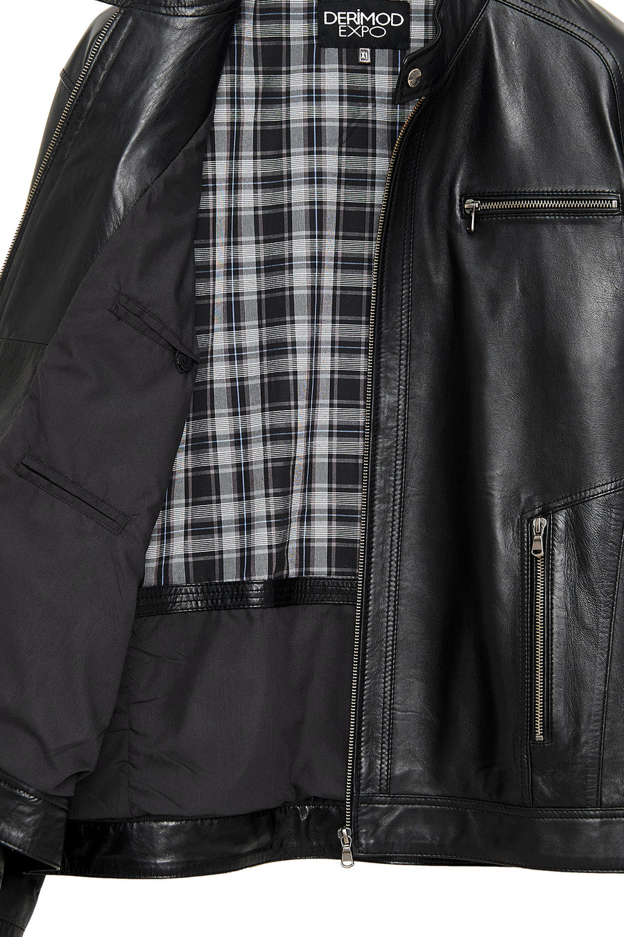 Alanzo (Plus) Men's Black Leather Jacket
