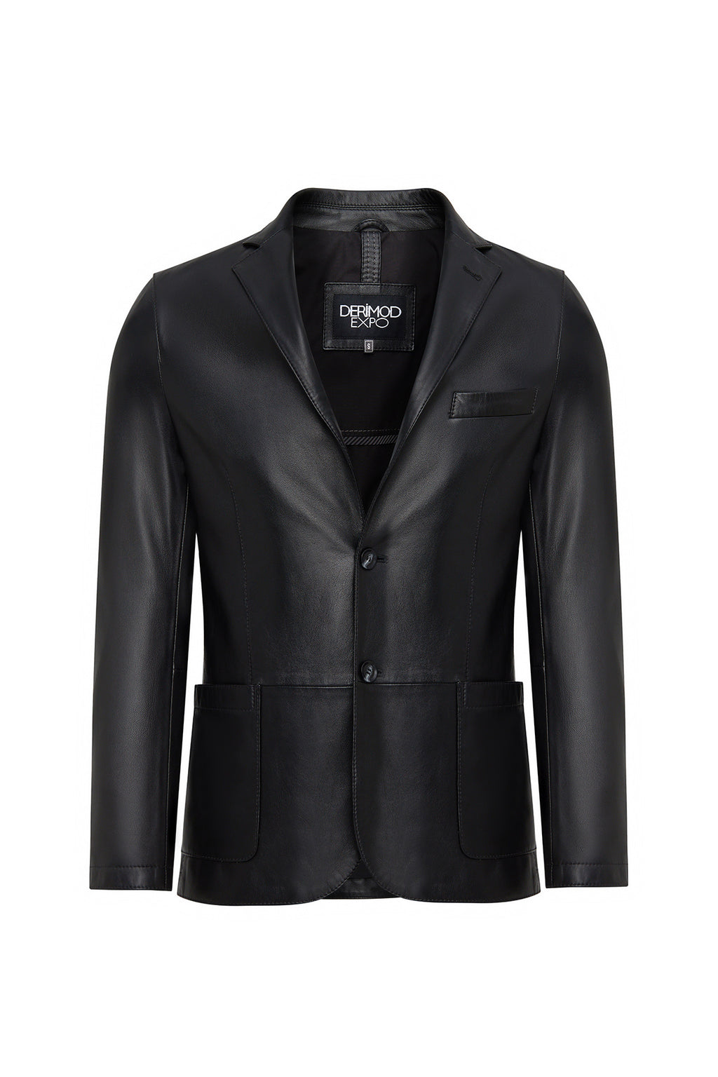 Dominic Erkek Siyah Blazer Deri Ceket