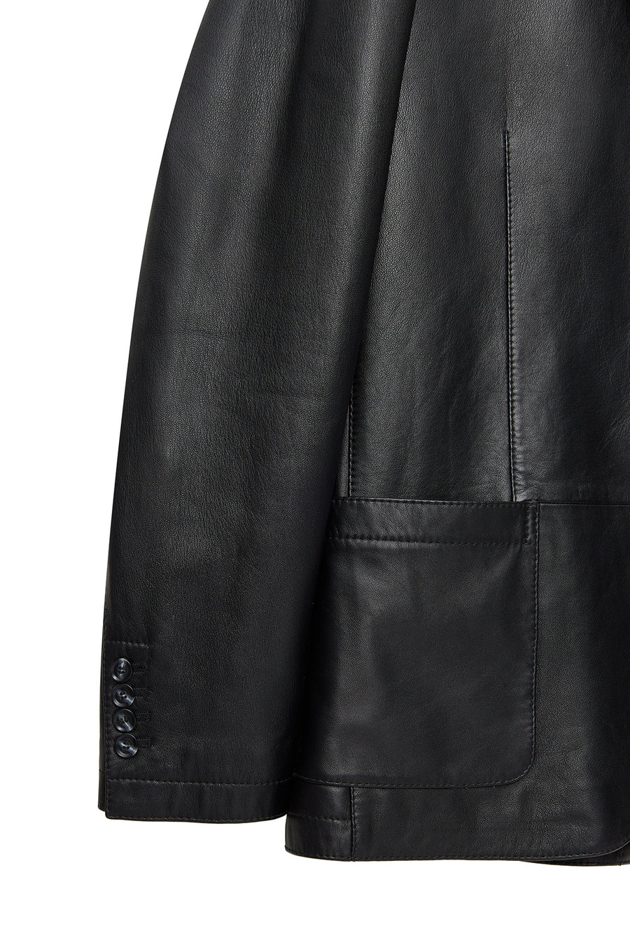 Dominic Erkek Siyah Blazer Deri Ceket